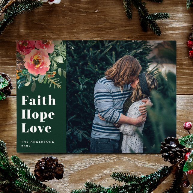 Tarjeta Festiva Faith Hope Love | Foto de Navidades religiosos ver (Subido por el creador)