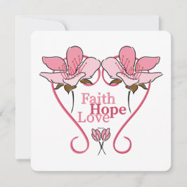 Tarjeta Festiva FaItH, HoPe y LoVe