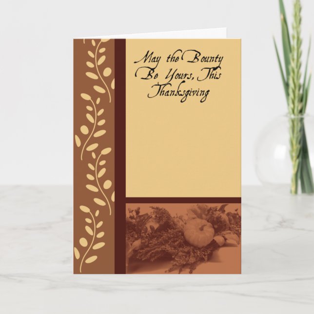 Tarjeta Festiva Fall Fall Bounty Card (Anverso)