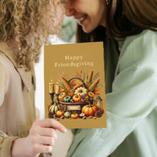 Tarjeta Festiva Fall Food Bounty Friendding Card