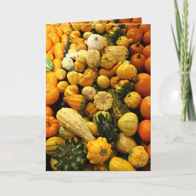 Tarjeta Festiva Fall Gourds (Anverso)
