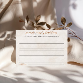 Tarjeta Festiva Fall in Love | Family Traditions Bridal Shower