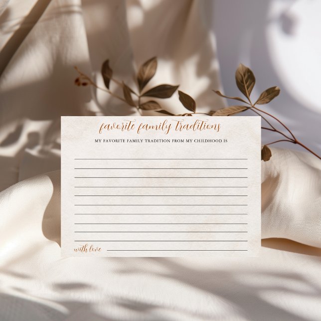 Tarjeta Festiva Fall in Love | Family Traditions Bridal Shower  (Subido por el creador)