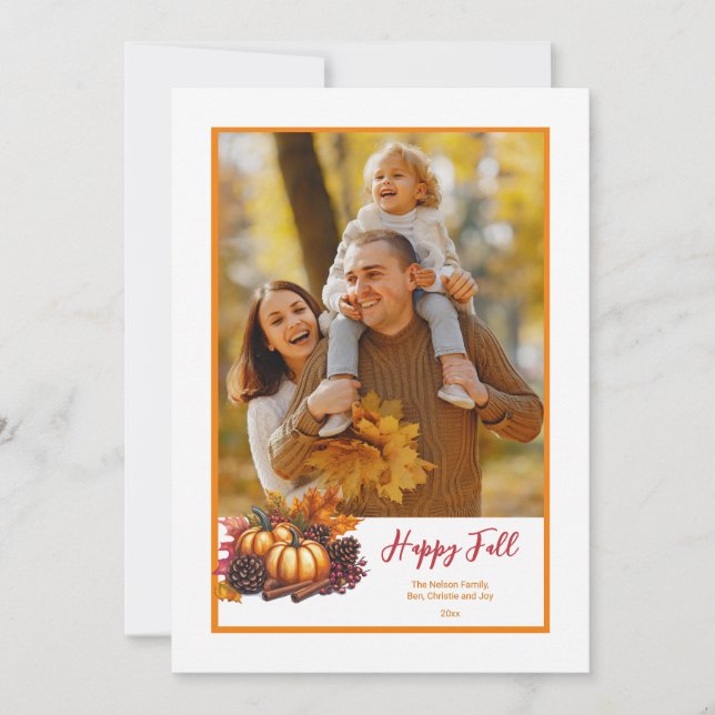 Tarjeta Festiva Fall Photo Card (Anverso)