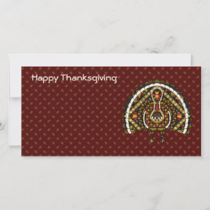 Tarjeta Festiva Fall Turkey Photo Card