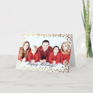 Tarjeta Festiva Falsos días de fiesta de Ombre Bokeh del purpurina