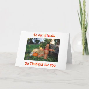 TARJETA FESTIVA FALTA A LOS MEJORES AMIGOS EN GRACIAS