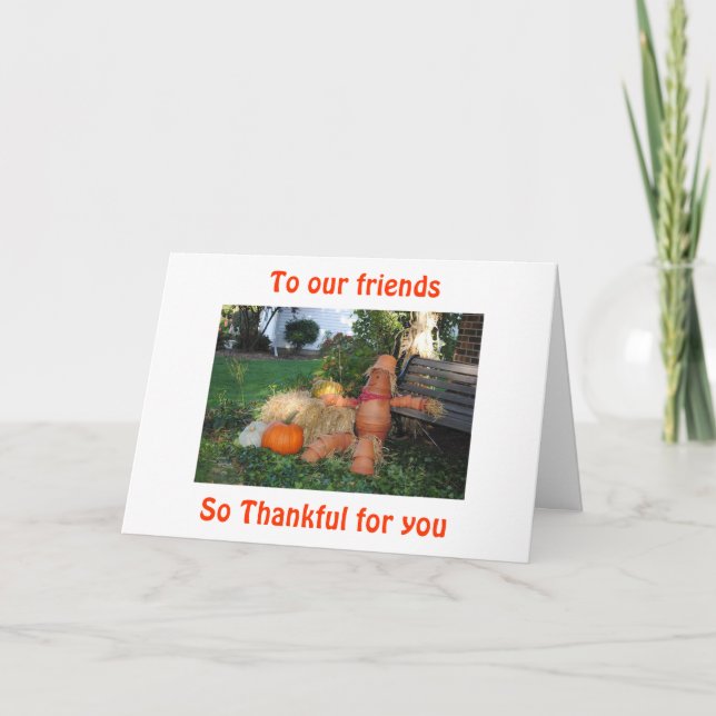 TARJETA FESTIVA FALTA A LOS MEJORES AMIGOS EN GRACIAS (Anverso)