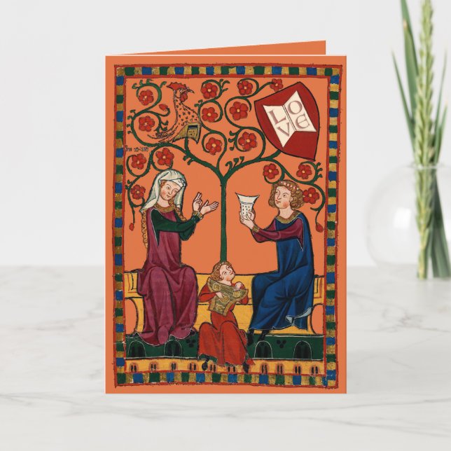 Tarjeta Festiva Familia Blissful (Anverso)