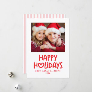 Tarjeta Festiva Familia Corazón Caprichoso Foto Feliz