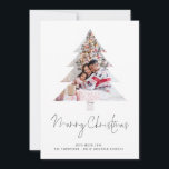 Tarjeta Festiva Familia de árboles Foto 2026 Calendario Feliz Navi<br><div class="desc">Foto familiar en una máscara con forma de árbol 2025 Calendario Script Feliz Navidad. Celebra la temporada con estilo con esta moderna tarjeta de Navidades de fotos que muestra tu propia imagen enmarcada en un árbol de Navidad festivo! Este minimalista diseño de tarjetas de vacaciones pone a tu familia en...</div>