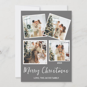 Tarjeta Festiva Familia de árboles navideños modernos y sencillos 