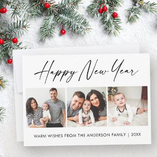 Tarjeta Festiva Familia de guiones de tinta caligráfica 3 Foto Año