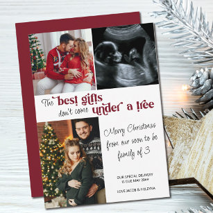 Tarjeta Festiva Familia de mejores regalos de 3 Navidades de foto 
