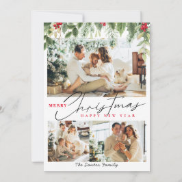 Tarjeta Festiva Familia de navidades 3 collage Foto berry de invie