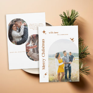 Tarjeta Festiva Familia de Navidades de fotografía Minimalistas de