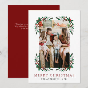 Tarjeta Festiva Familia de Navidades de tramas de biznos 1 foto
