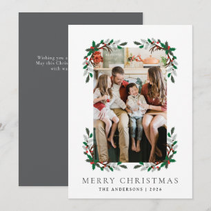 Tarjeta Festiva Familia de Navidades de tramas de biznos 1 foto
