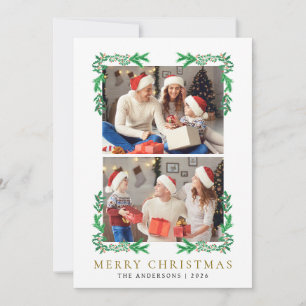 Tarjeta Festiva Familia de Navidades de tramas de la bifurcación d