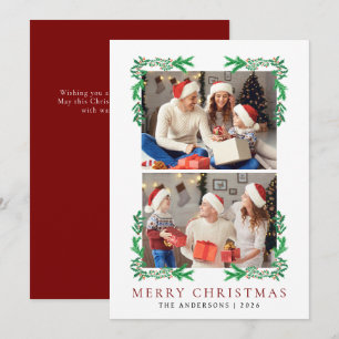 Tarjeta Festiva Familia de Navidades de tramas de la bifurcación d