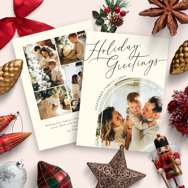 Tarjeta Festiva Familia de saludos de vacaciones Cinco Navidades d (Subido por el creador)