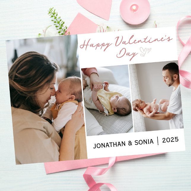 Tarjeta Festiva Familia día de San Valentín simple y elegante 3 fo (Subido por el creador)