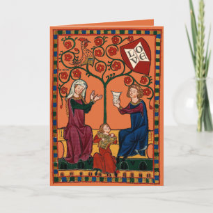 Tarjeta Festiva Familia Feliz en San Valentín