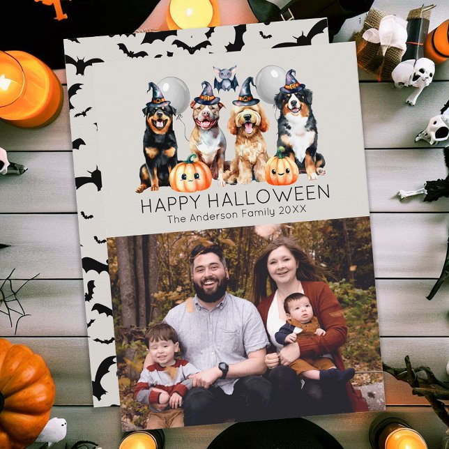 Tarjeta Festiva Familia Feliz Halloween (Subido por el creador)
