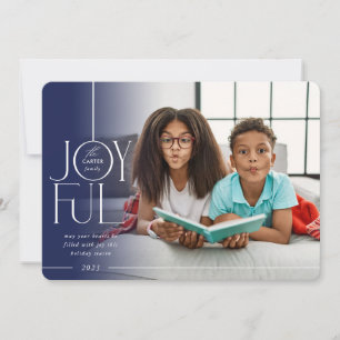 Tarjeta Festiva FAMILIA FOTO 2023 elegante estilo navío moderno