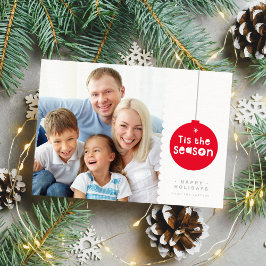 Tarjeta Festiva FAMILIA FOTOGRAFÍA navidades festivos saludando a 