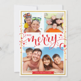 Tarjeta Festiva FAMILIA FOTOGRÁFICA Sed navidades festivos guion r