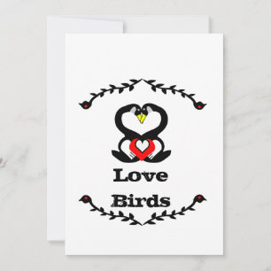 Tarjeta Festiva Familia Geese Silly Goose Love Birds
