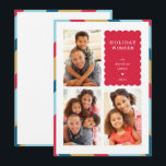 Tarjeta Festiva FAMILIA MULTI FOTO moderna frontera geométrica mín<br><div class="desc">por kat massard >>> WWW.SIMPLYSWEETPAPERIE.COM<<< An elegant card design featuring quote that you can change yourself! White geometric border on the backside, giving you the opportunity to handwrite a personal message or place a full portrait photo. NOTE >> Póngase en contacto conmigo kat@simplysweetpaperie.com si necesita ayuda para redimensionar sus fotos...</div>