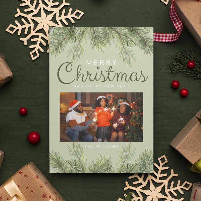 Tarjeta Festiva Familia navideña navideña personalizada de moda fe (Subido por el creador)