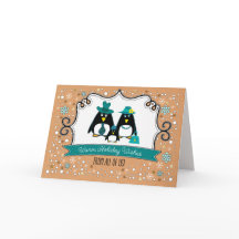 Familia Pingüino divertida de 3 Navidades Personal