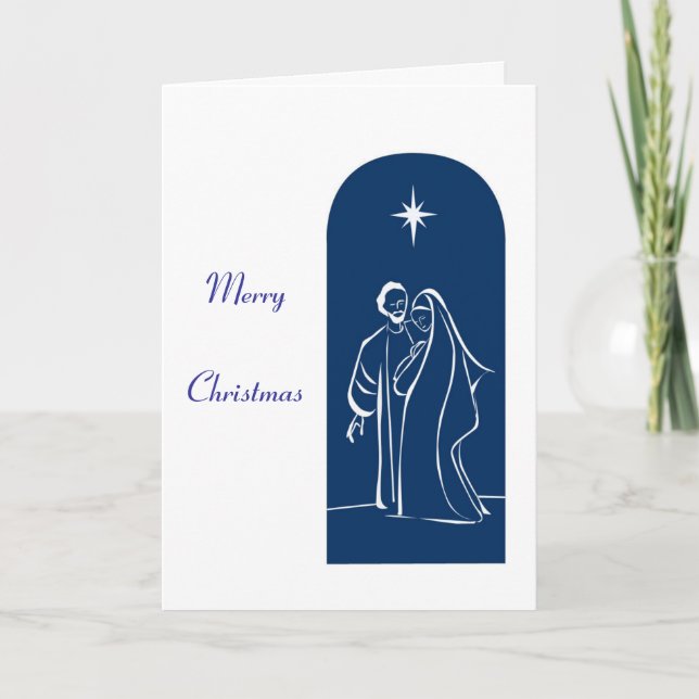 Tarjeta Festiva Familia santa (Anverso)