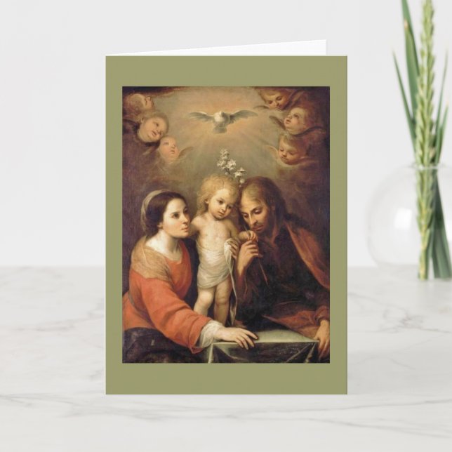 Tarjeta Festiva Familia Santa - Sacrada Familia (Anverso)