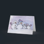 Tarjeta Festiva Familia Snowman<br><div class="desc">Familia Snowman</div>