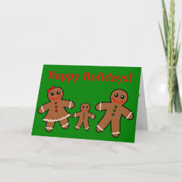 Tarjeta Festiva Familia Sweet Gingerbread - Chico