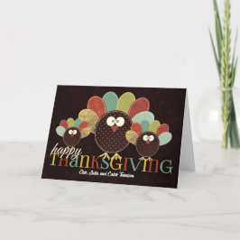 Tarjeta Festiva Familia turca para acción de gracias