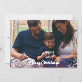 Tarjeta Festiva Family Christmas Photo Card with Bible Verse