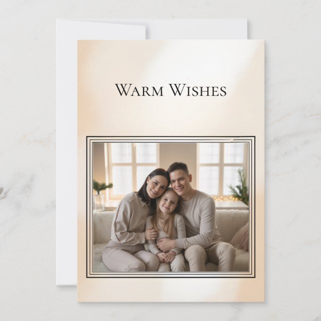 Tarjeta Festiva Family Photo Christmas Card (Anverso)