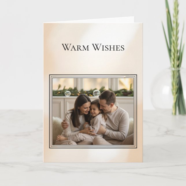 Tarjeta Festiva Family Photo Christmas Card (Anverso)