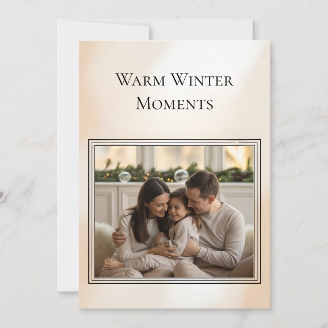 Tarjeta Festiva Family Photo Christmas Card (Anverso)