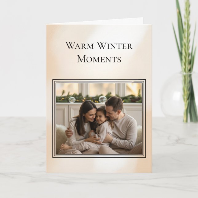 Tarjeta Festiva Family Photo Christmas Card (Anverso)