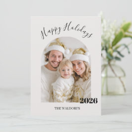 Tarjeta Festiva Family Photo Christmas Card | Happy Holidays