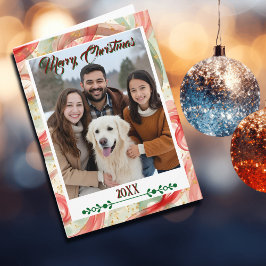 Tarjeta Festiva Family Photo Christmas Festive Holiday Card