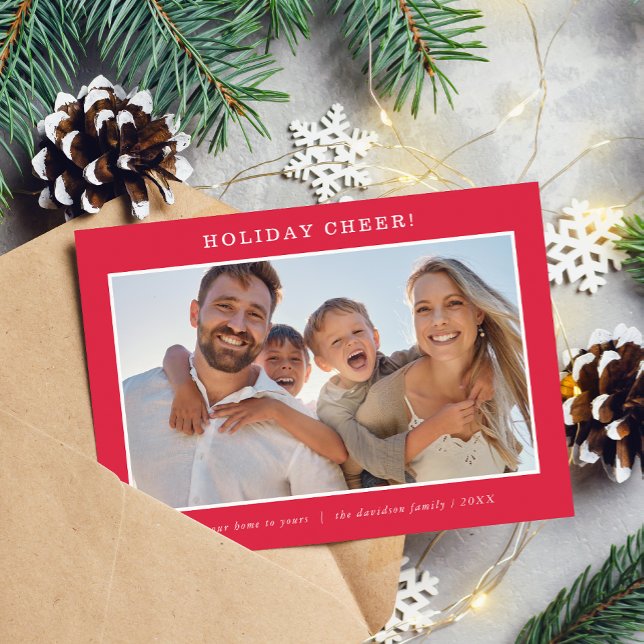 Tarjeta Festiva FAMILY PHOTO modern minimal simple festive (Subido por el creador)