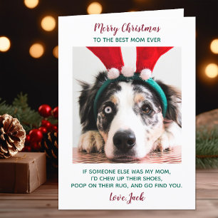 Tarjeta Festiva Famoso Mascota Personalizado Foto Perro Mamá Feliz