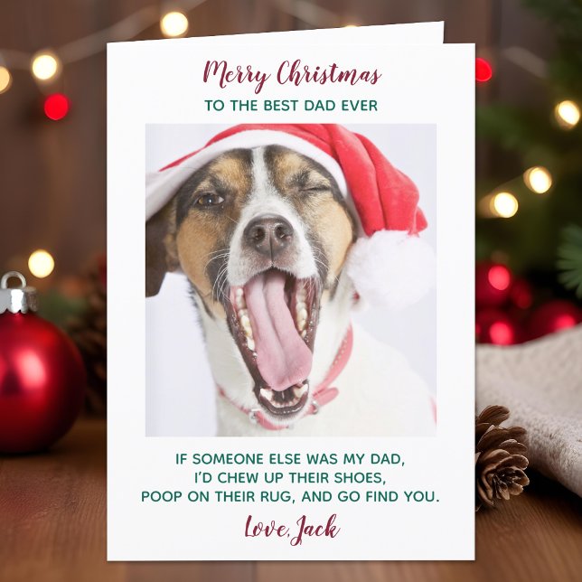 Tarjeta Festiva Famoso Mascota Personalizado Foto Perro Papá Feliz (Subido por el creador)